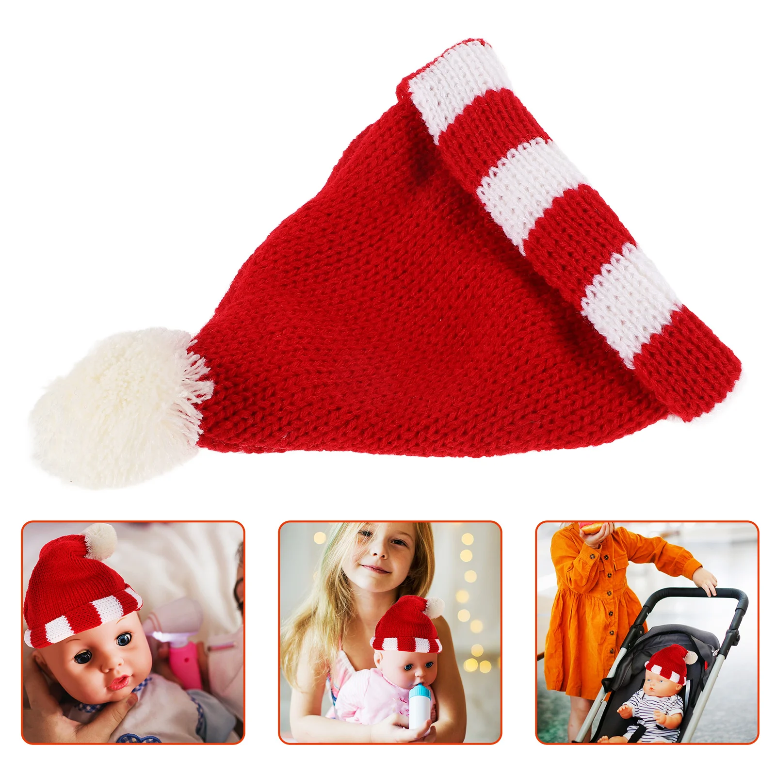 Mini Czapki Dziane Wykwintne Czapki z Wełnianej Włóczki Materiały do Rękodzieła DIY Kreatywne Dekoracje Świąteczne Akcesoria Spinki do Włosów Broszki