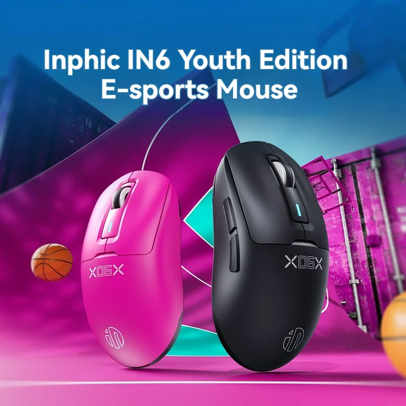 Inphic IN6 SE Wireless Gaming Mouse 2.4G Bluetooth Wired Tri-mode Lightweight 1000HZ 12000DPI 2000W Key Switch Macro Definition