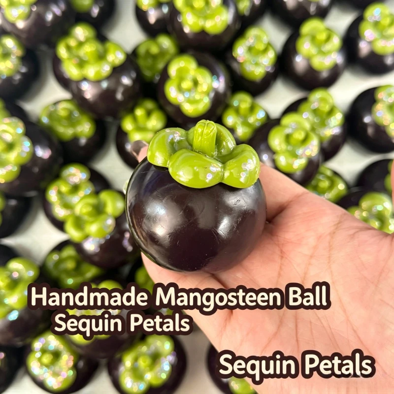 Mangosteen Crunchy Moldable Stress Ball Squeeze Toy Crispy Squishy Fidget Toy