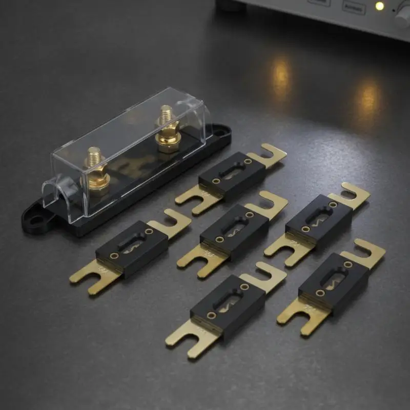 ANL Bolt On Fuse Holder 1Pc Fusible Link Auto Fuse With 30A 40A 50A 60A 70A 80A Car Audio Circuit Protection Replacement Part