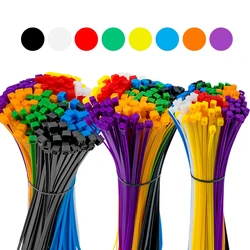 3×200mm 4×200mm 5×200mm 100PCS/Bag Multicolor Self-Locking Nylon Cable Tie Quickly Bundle Plastic Loop Wire Wrap