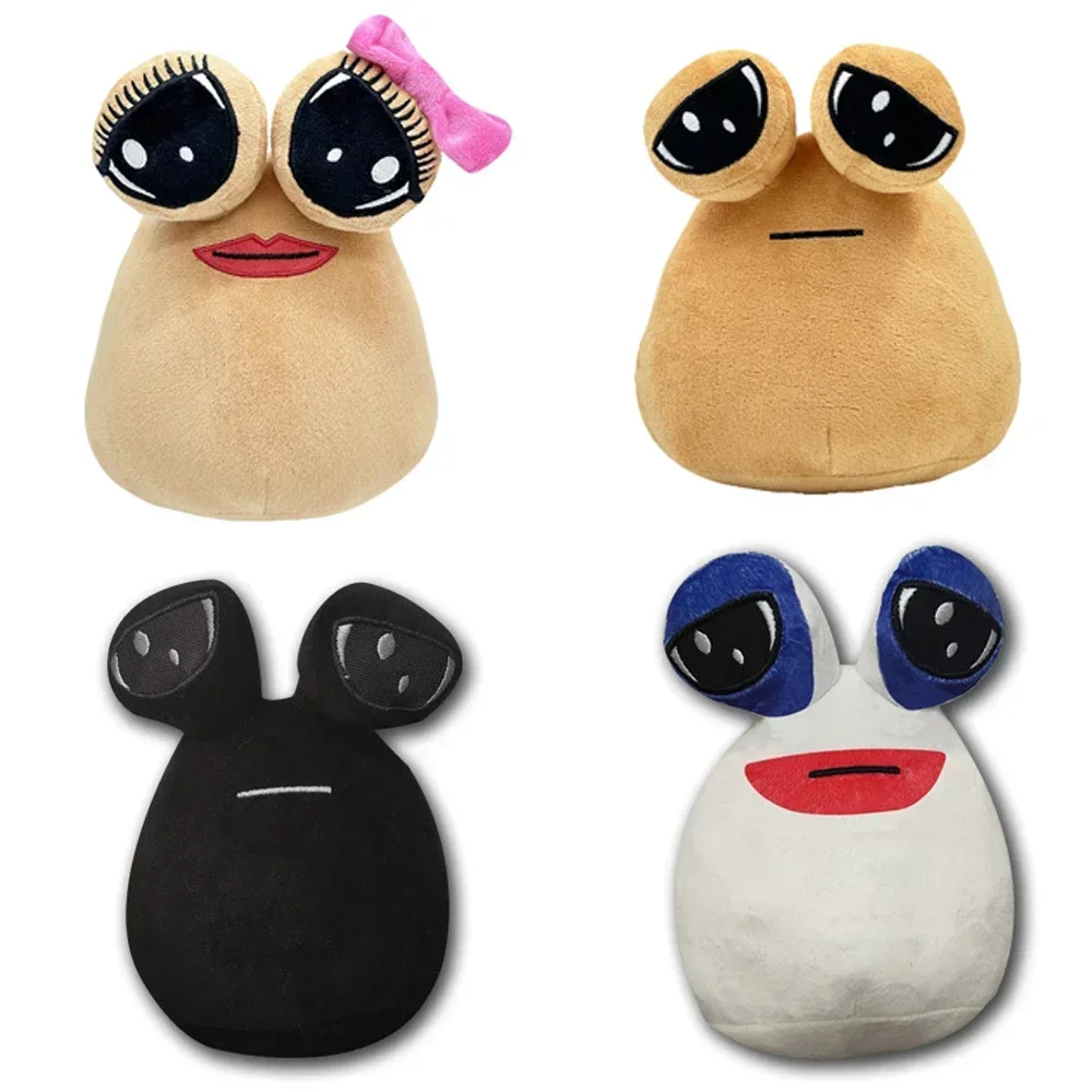 My Pet Alien Pou Plush Toy Anime Couple Black White Doll Cute Pou Stuffed Toys Soft Stuffed Pillow Children Birthday Xmas Gift