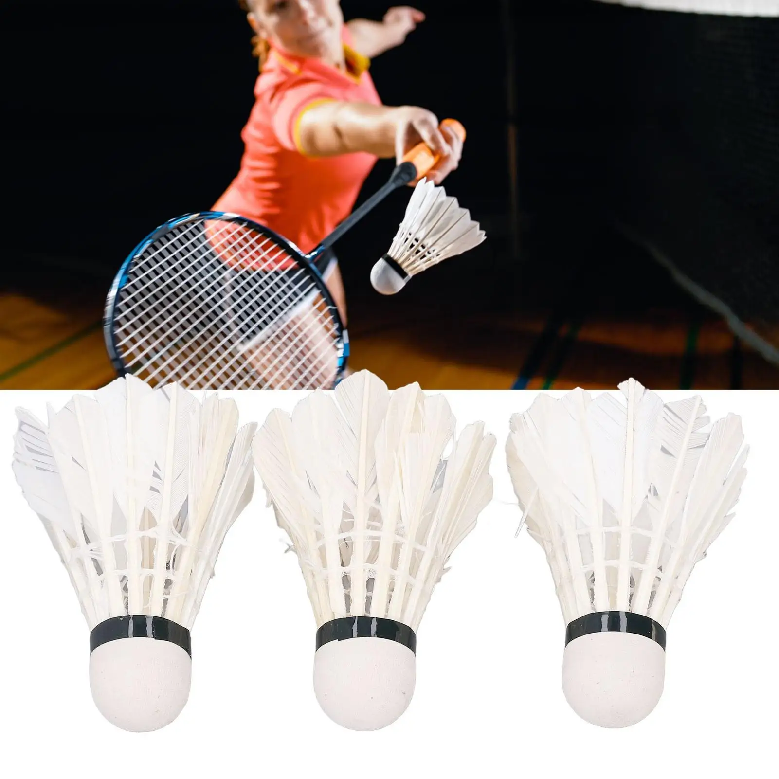 High-Quality White Goose Feather Badminton Shuttlecocks - Precision Control for outdoor for sports Training