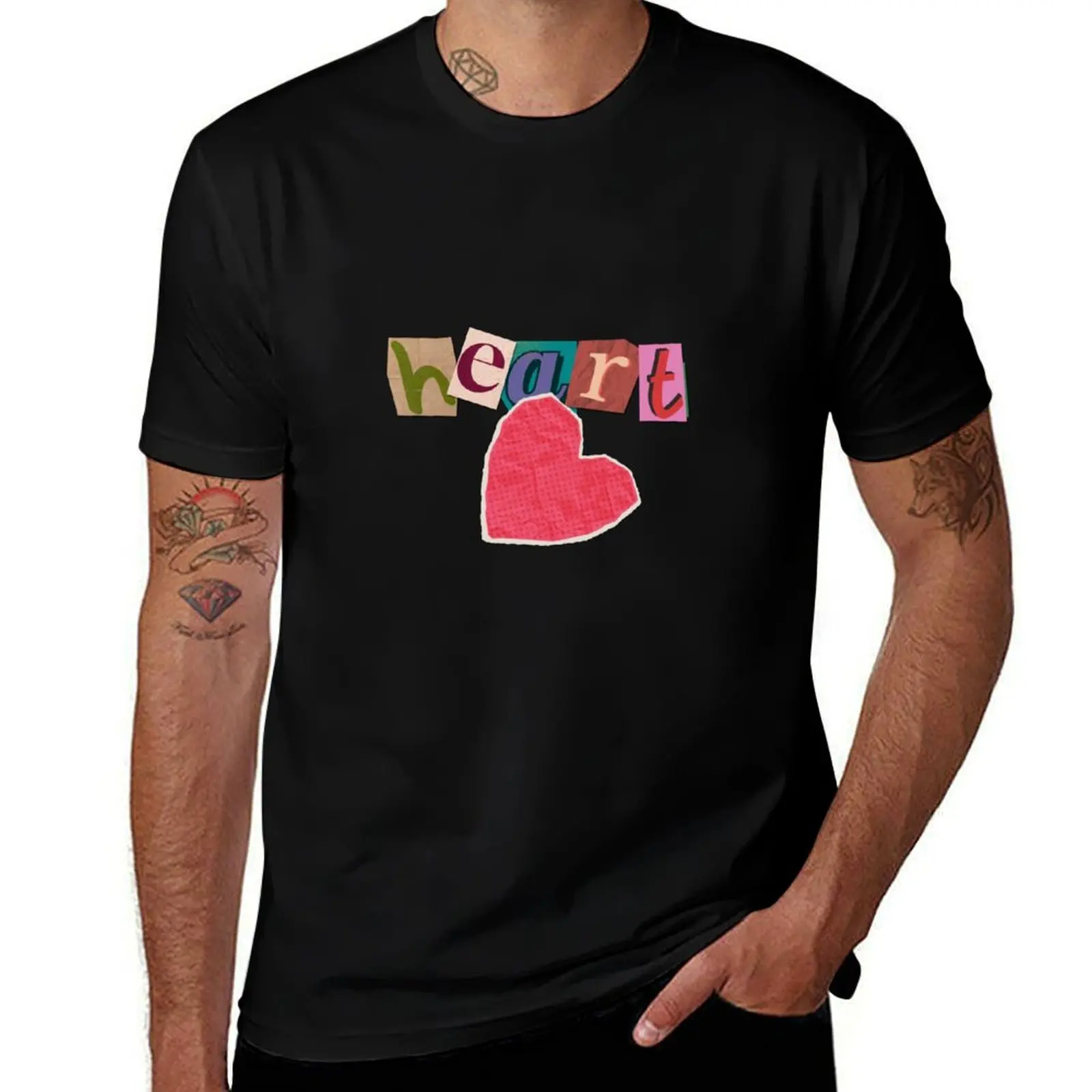 

A PAPER HEART T-Shirt designer shirts T-shirts man quick drying plain black t shirts men