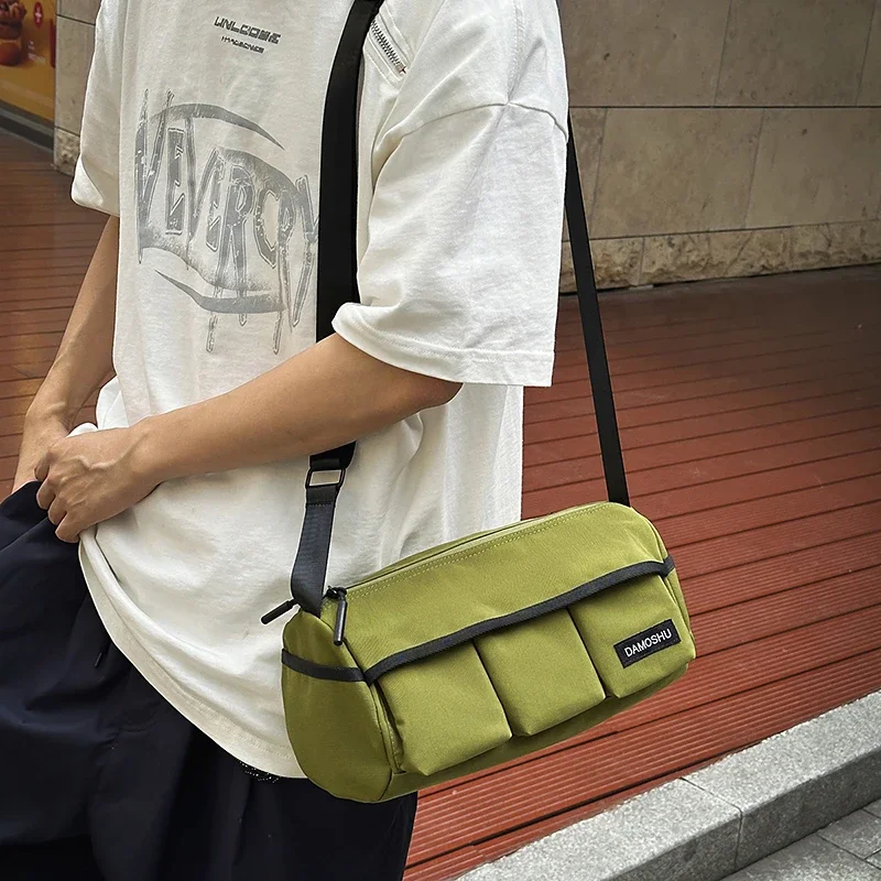 

Unisex Handbag Army Green Nylon Teenager Shoulder Tote Large Capacity Messenger Bags Ladies Casual Handbag Crossbody Purse