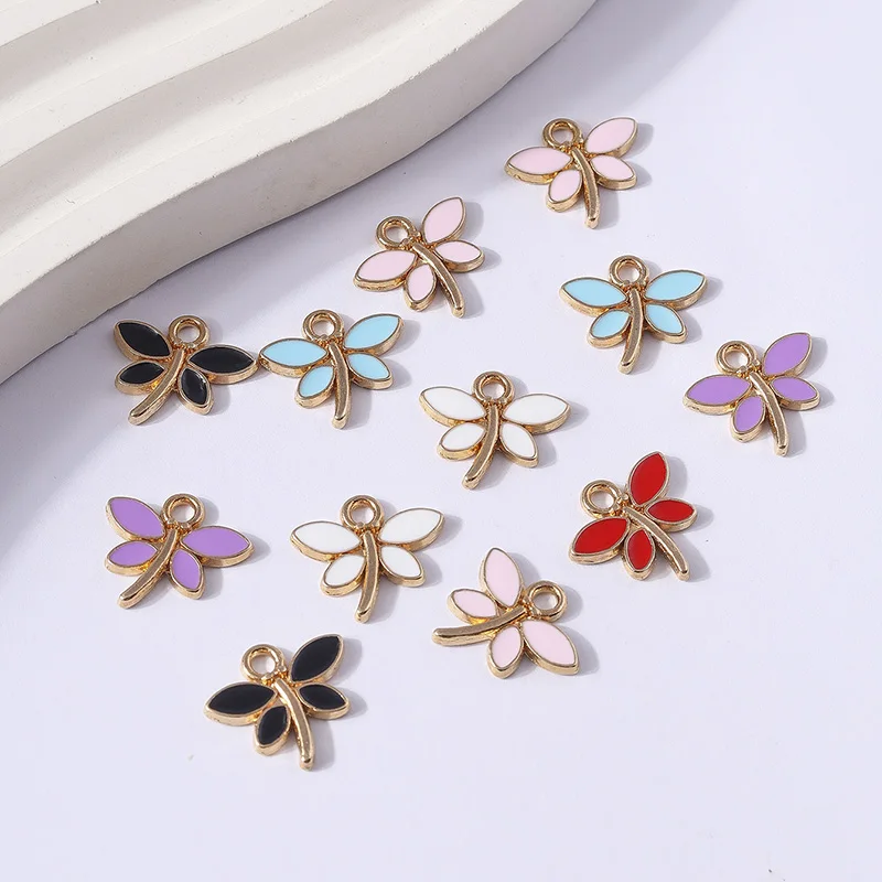 

Duarte 20Pcs/Lot Cute Colorful Enamel Flying Dragonfly Charms for Jewelry Making DIY Earrings Pendants Necklaces Bracelets Gift