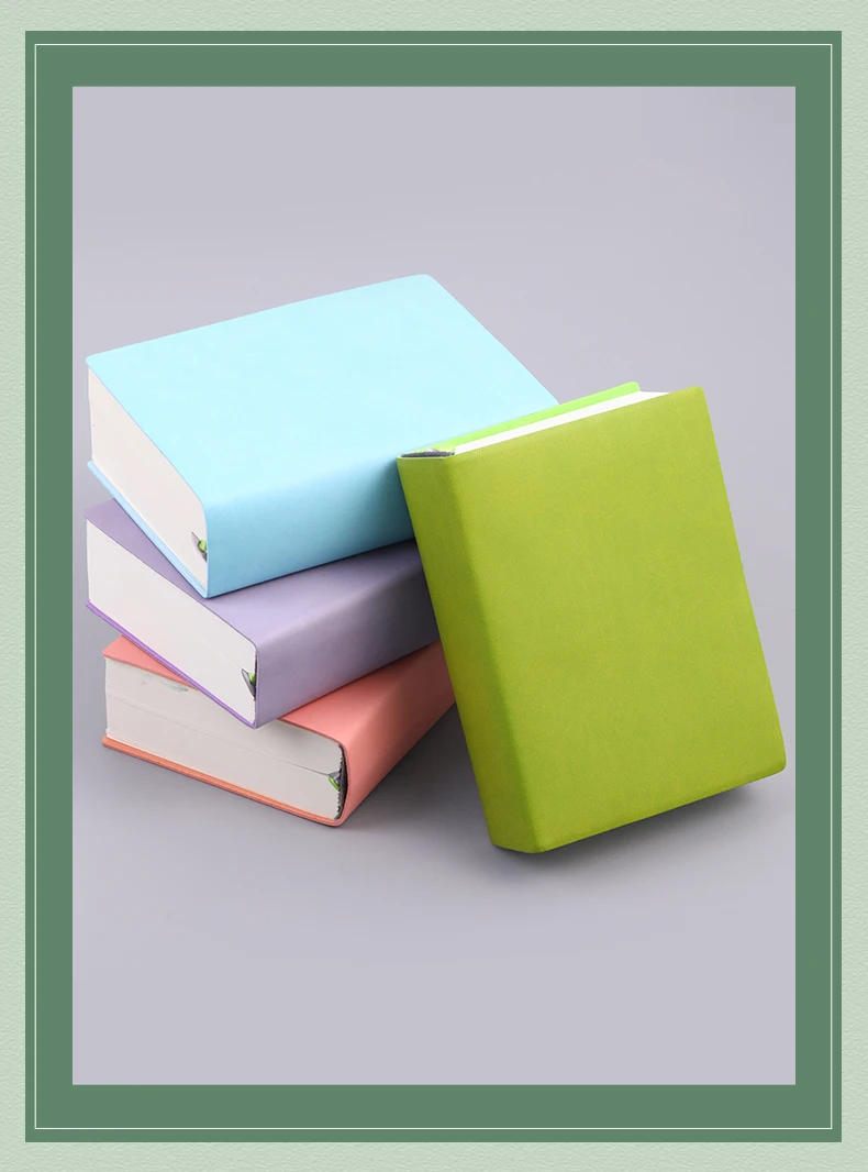 720-seitiges leeres Innennotizbuch, weiche Kunstlederoberfläche, minimalistisches Zeichenbuch, ultradickes Notizbuch, kleines und frisches DIY – Detail 8