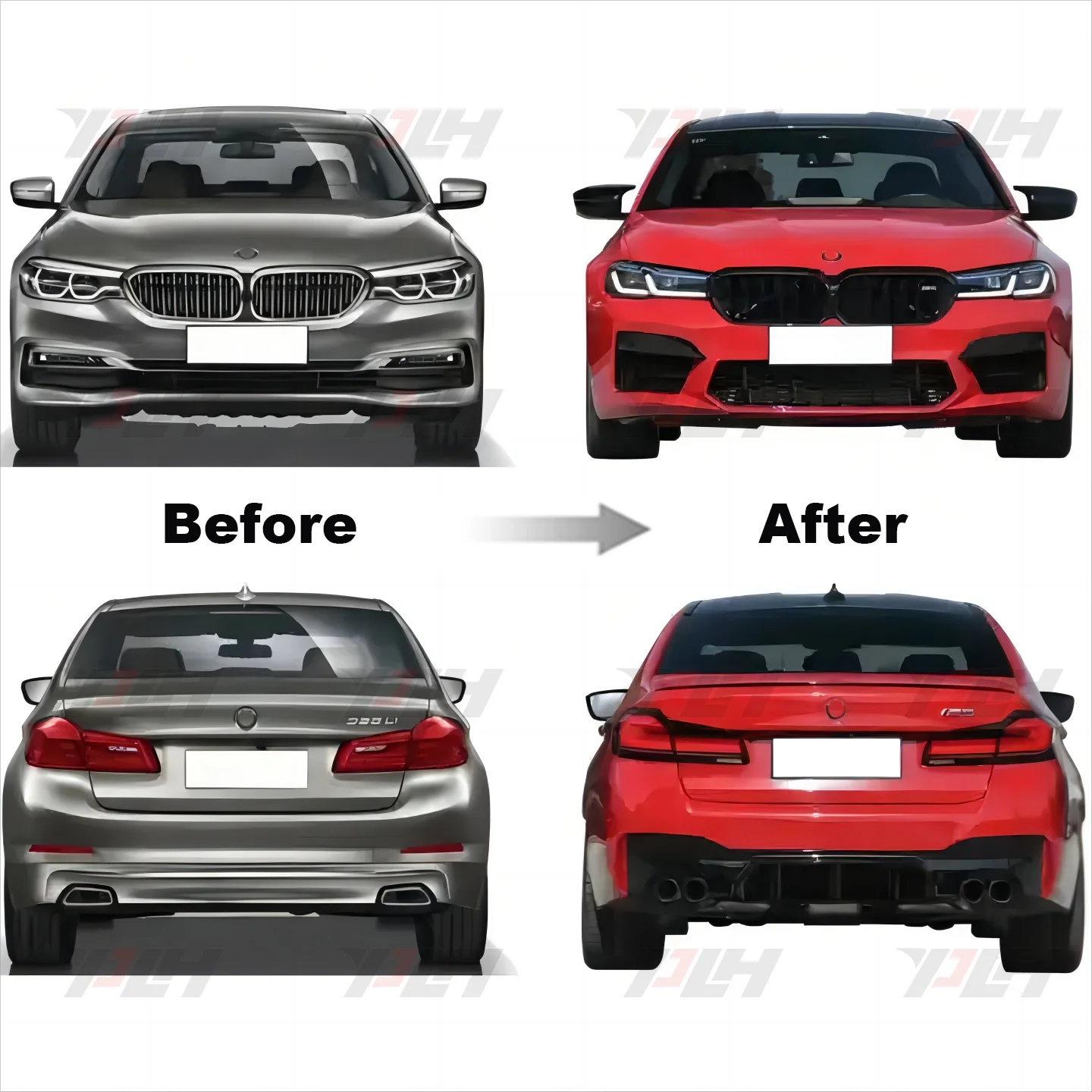 XDSM5 Body Kits For 5 Series G30 G38 2018 2019 2020 Upgrade Facelift To 2021 G30 G38 M5 Style Bodykit Car Bumper