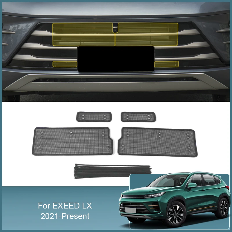 

Stainless Steel Car Insect Screening Mesh Front Grille Insert Net Styling For EXEED LX 2021-2025 Auto Accessories