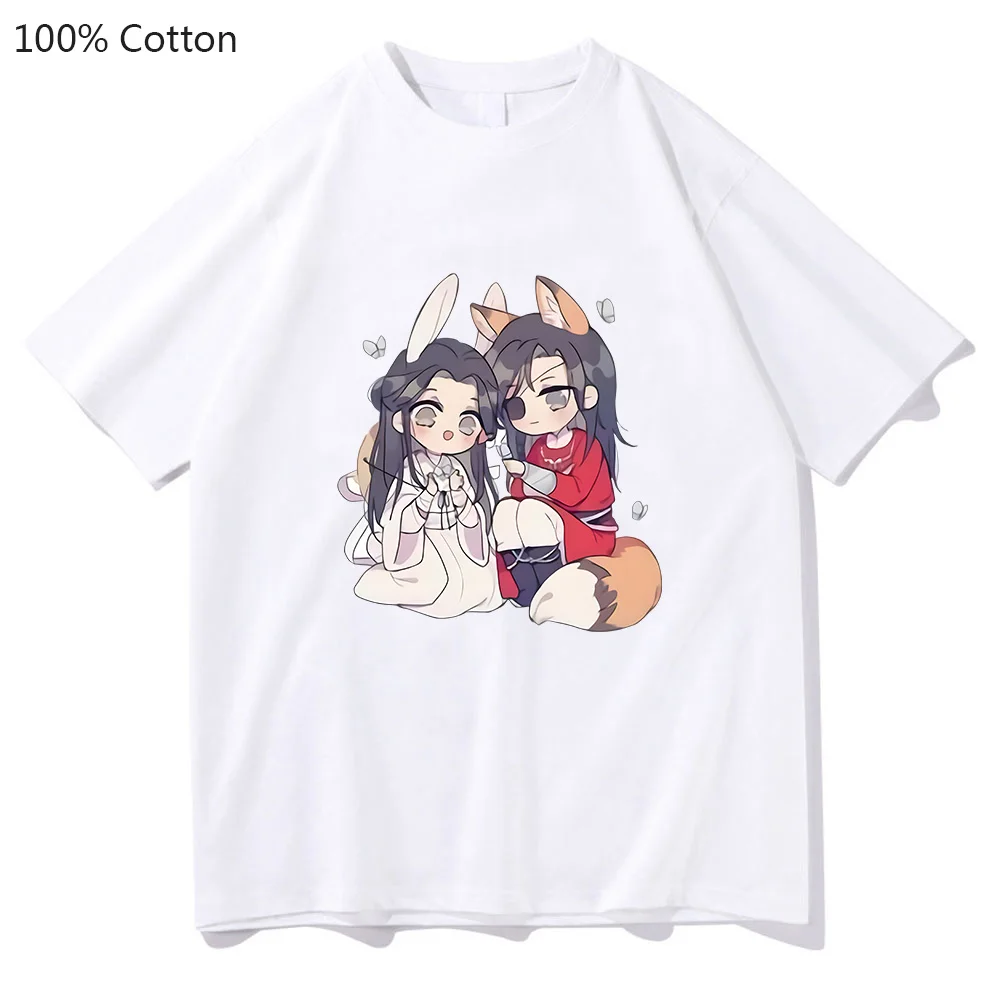 Heaven Officials Blessing Tian Guan Ci Fu TGCF Oversized T-shirts WOMEN 100% Cotton Manga/Comic T Shirts Boylove Tshirts Fashion