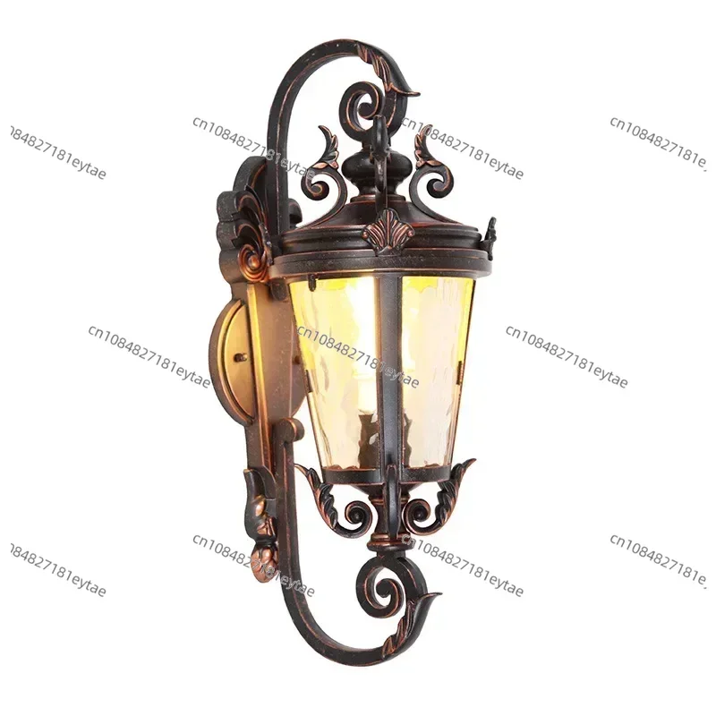 Outdoor Wall Sconce Light Vintage Garden Lamp Street Yard Lighting Hippocampus Style Luminarie for Balcony Porch Country House
