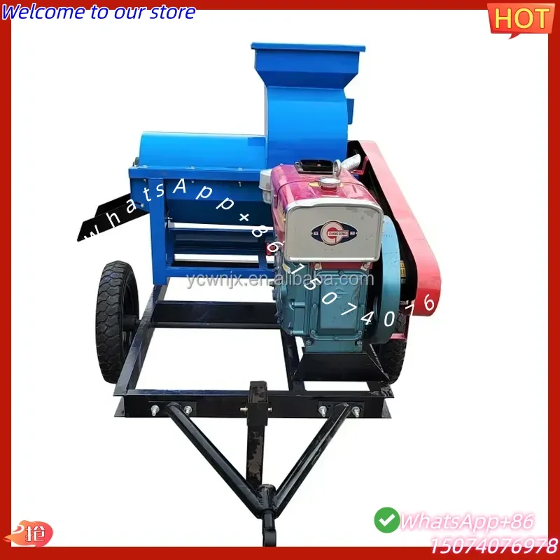 2026 Maize Thresher with Engine Machine Corn Shellers Maize Corn Sheller with Tyres