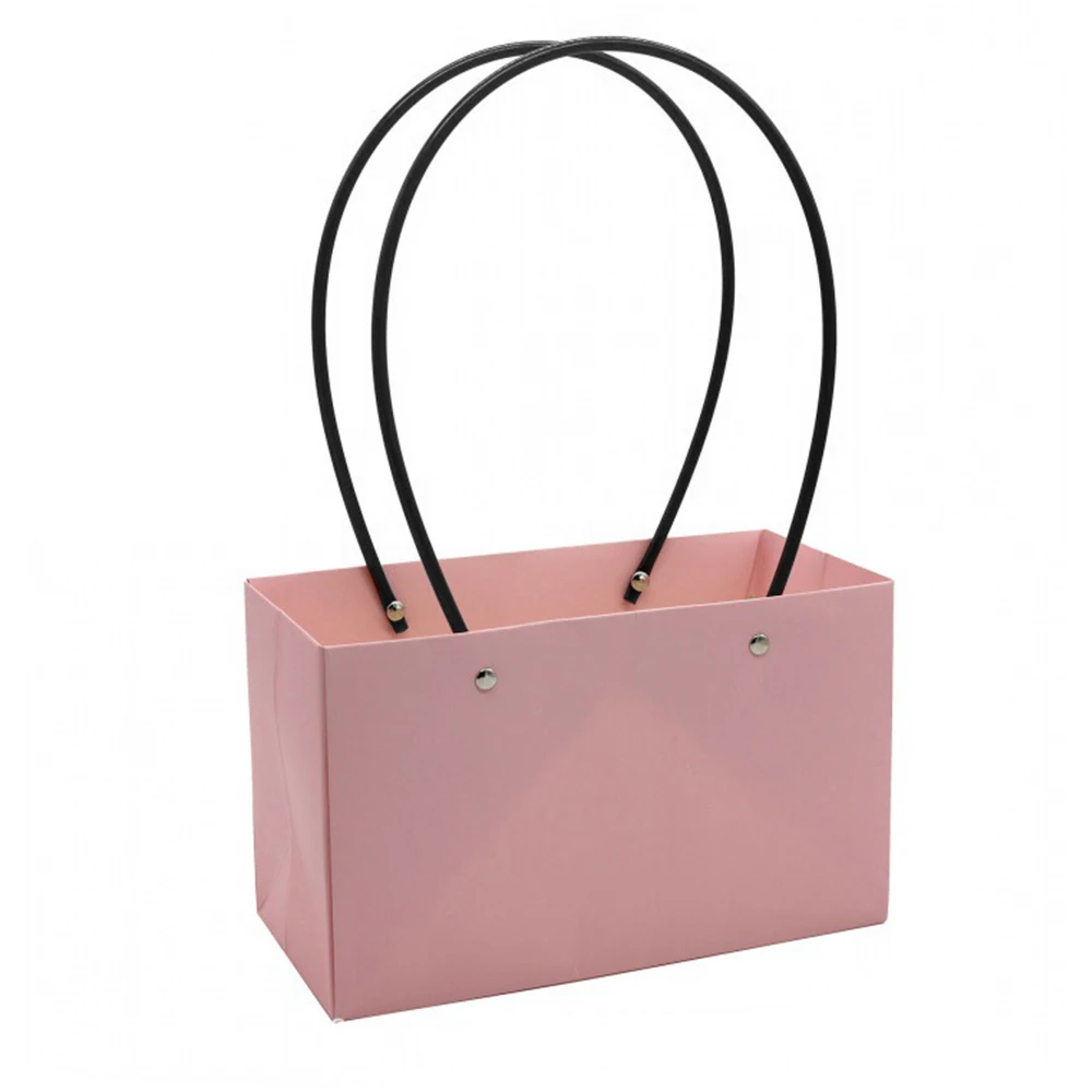PVC étanche Fower boîte sac papier carré Portable fleuriste pratique fleur sacs Mini faveur de mariage fête Rose boîte de rangement cadeau