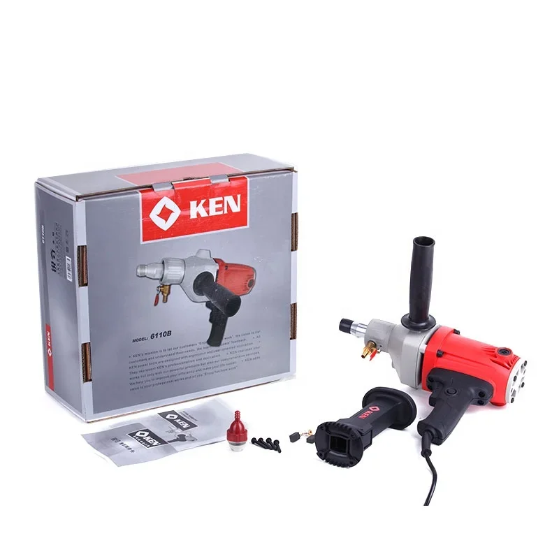 New KEN 6110B 1400W 110mm Red Diamond Core Drill Professional Electric Drill Safe Reliable Power Tools Machine