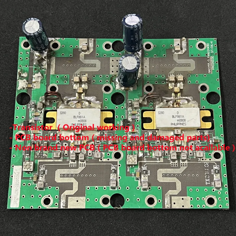 BLF861A [ 1sheet=2pcs ]  Original transistor (work) - Non brand new PCB (PCB not available) -Missing and damaged PCB components