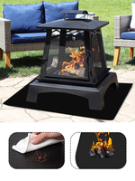 165 x99 cm Reusable Fire Pit Mat for Decking/Fireproof Mat/Ember Mat/Protective Deck and Patio Mat/Square Mat