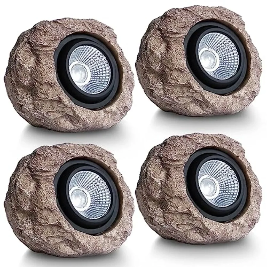 4 Pack Solar Garden Lights Outdoor Super Bright Solar Rock Spot ligths Outdoor Led Landscape Lighting for Pathway Lawn Patio Po