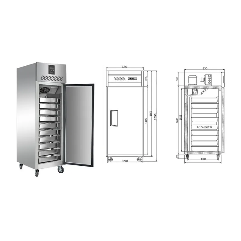 

Refrigerated high-body GN tray freezer Commercial freezer Air-cooled frost-free thickened