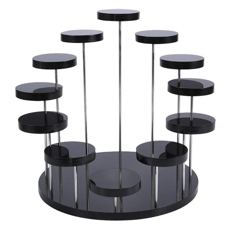 1PC Acrylic Ring Jewelry Display Multi-layer Round Jewelry Rotating Display Round Tray