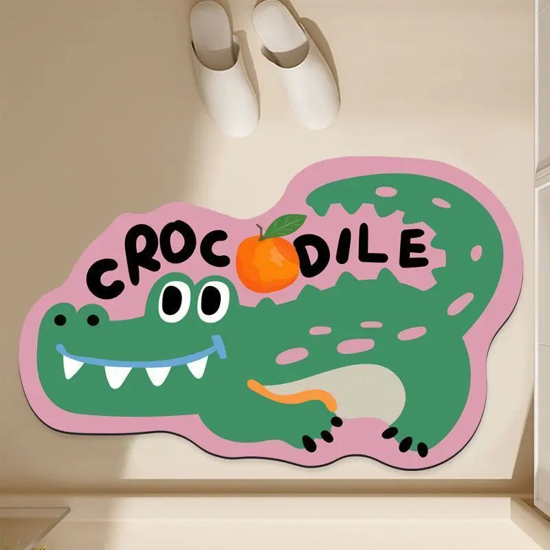 VIKAMA Cartoon-Themed Shaped Doormats, Water-Absorbent and Non-Slip Bathroom Mats, Indoor and Outdoor Entryway Rugs, Home Decor