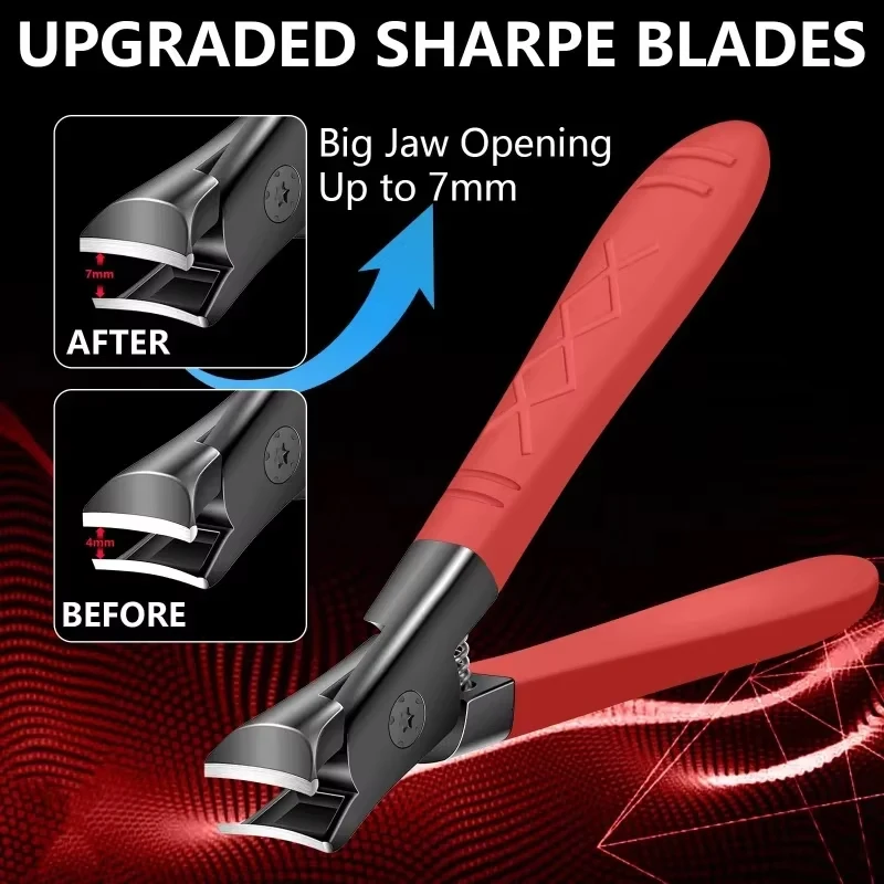 Large Opening Nail Clippers, Anti-Splash Nail Clippers, Single Nail Clippers Specially Designed for Thick and Hard Nails