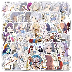 Bonito Anime Frieren no Funeral Adesivos, Pacotes de Adesivos Manga dos Desenhos Animados, decalques para criança, DIY Notebook Frigorífico e Telefone, 10 PCs, 30 PCs, 60PCs