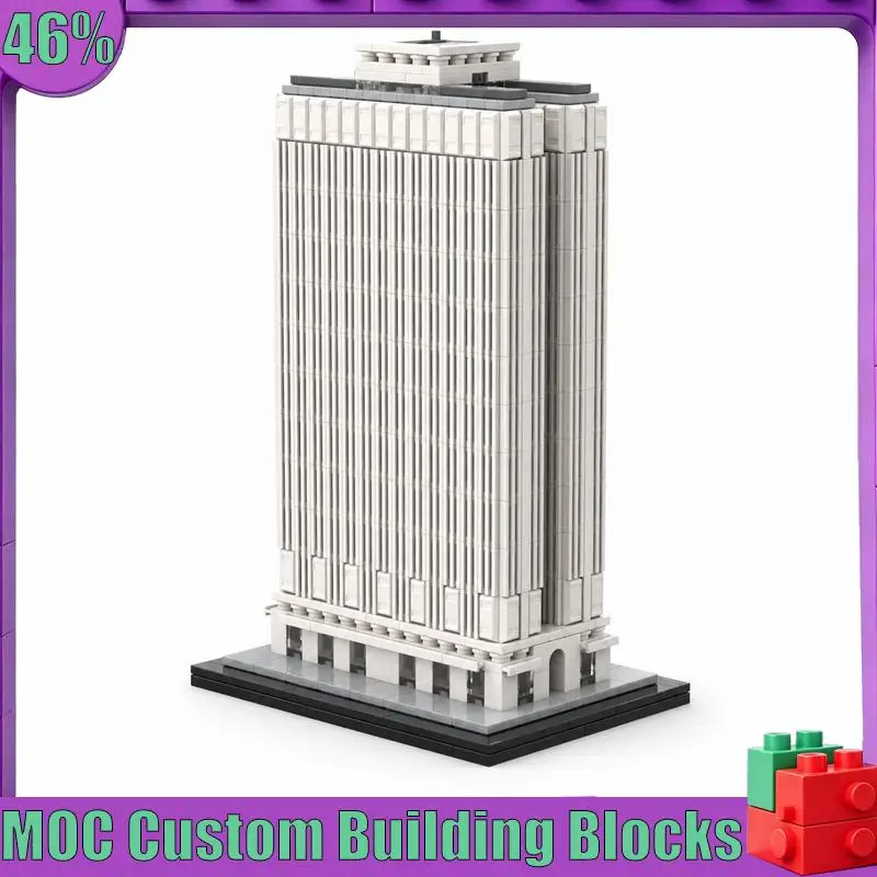 1307 PCS Equitable Skyscraper MOC Model Custom Puzzle Architecture DIY Assembly Blocks Educational Toy Collection Display Gift