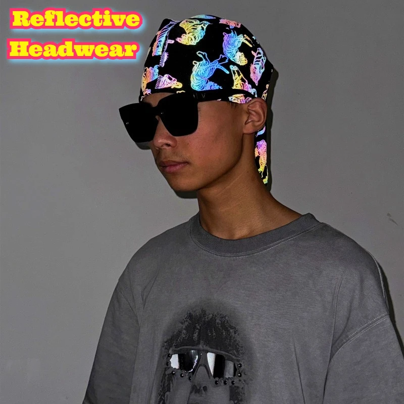 

Multifunctional Reflective Headwear Unisex Iridescent Face Mask Balaclava Outdoor Cycling Gear Breathable Neck Gaiter Scarf New