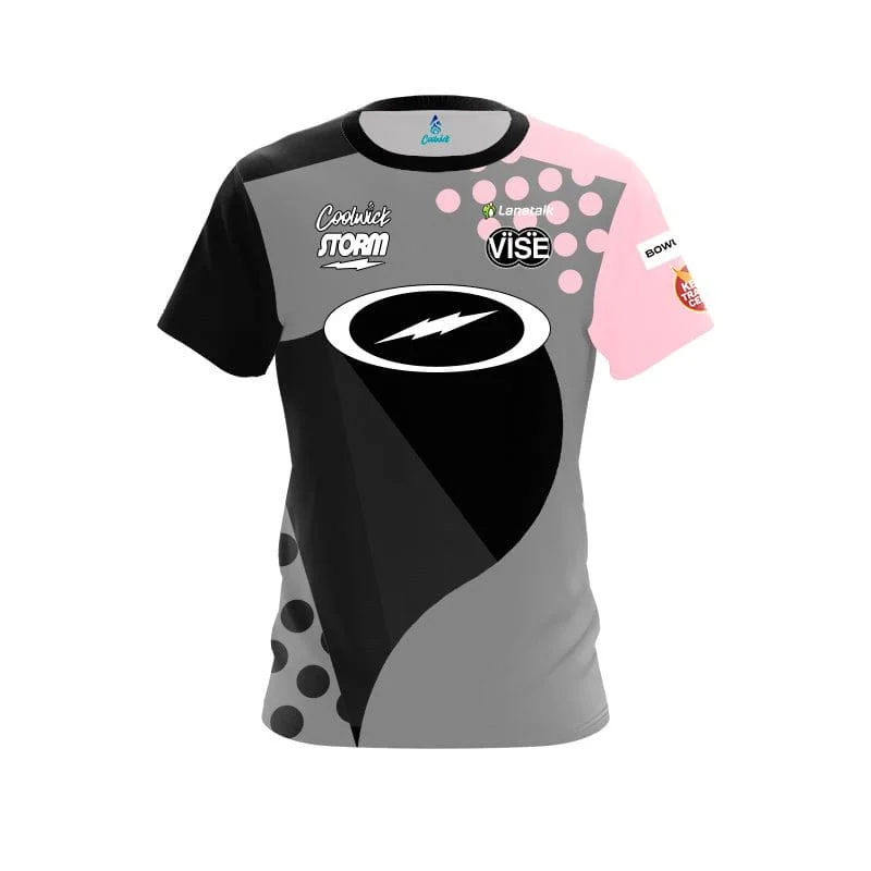 New Men Coolwick Storm Bowling Jersey Black Lightning Logo Short Sleeve Performance T-Shirt Pro Player Fan Fashion Sports Tee