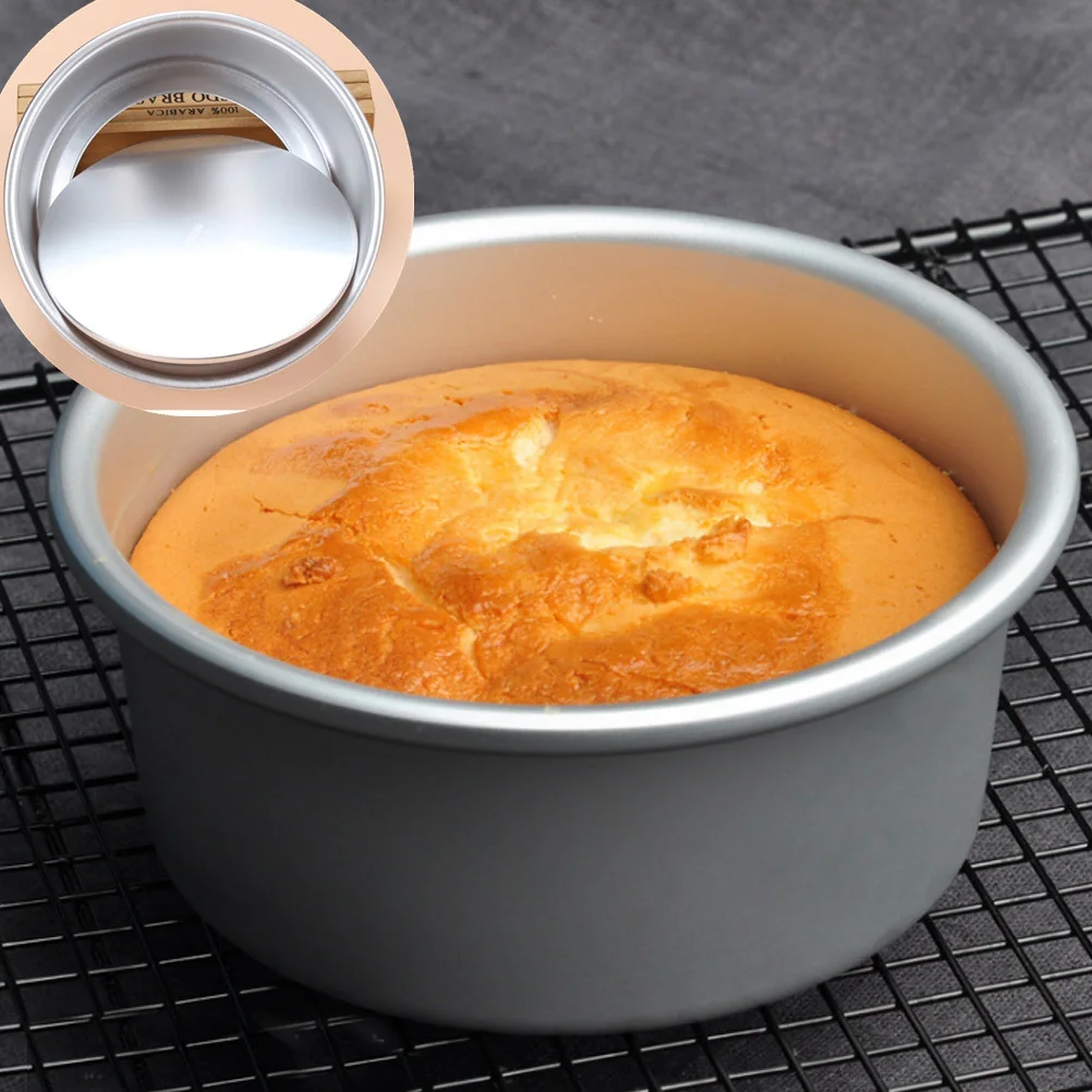 

2pcs Cake Mold Tray 8 Inch 6 Inch Silver Baking Pan For Layer Cheesecake Wedding Mousse Dessert Non-Stick Easy Clean Baking Tray