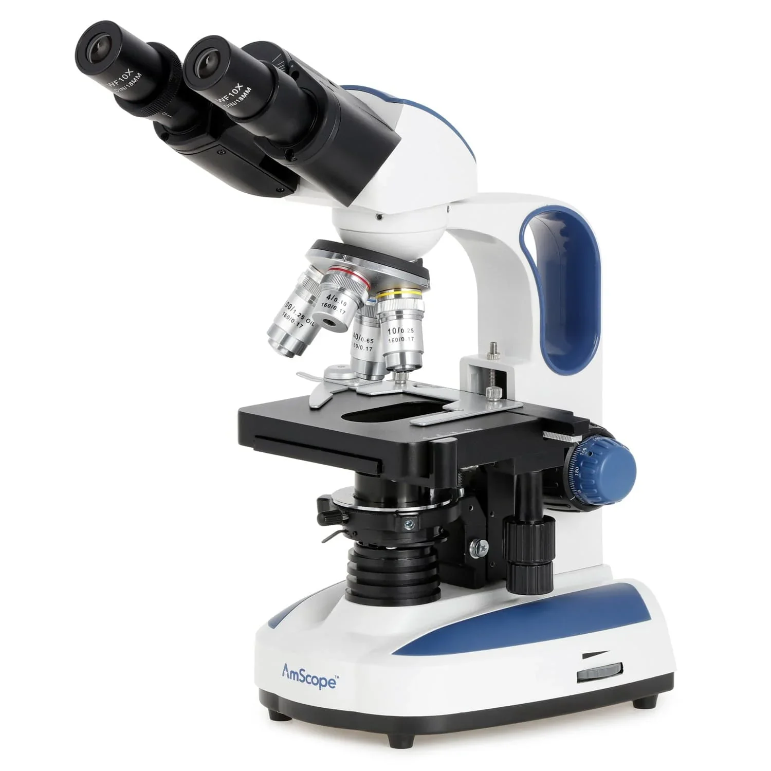 AmScope 40X-2500X Advanced Student and Professional Compound Microscope