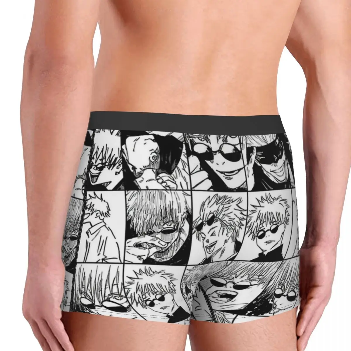 Jujutsu – caleçon Kaisen,Gojo Satoru, caleçon de Collage Manga, culotte respirante, sous-vêtement masculin, Boxer imprimé