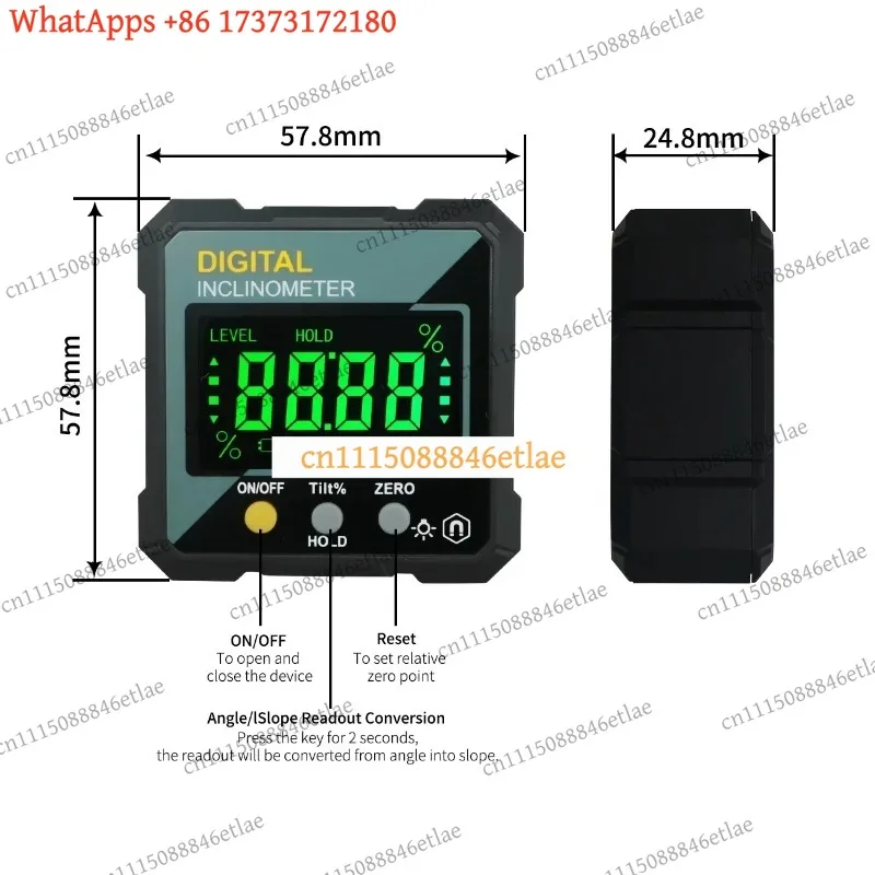 New 360 Degree Mini Electronic Digital Protractor Inclinometer Angle Finder Gauge Measurement Box Tool