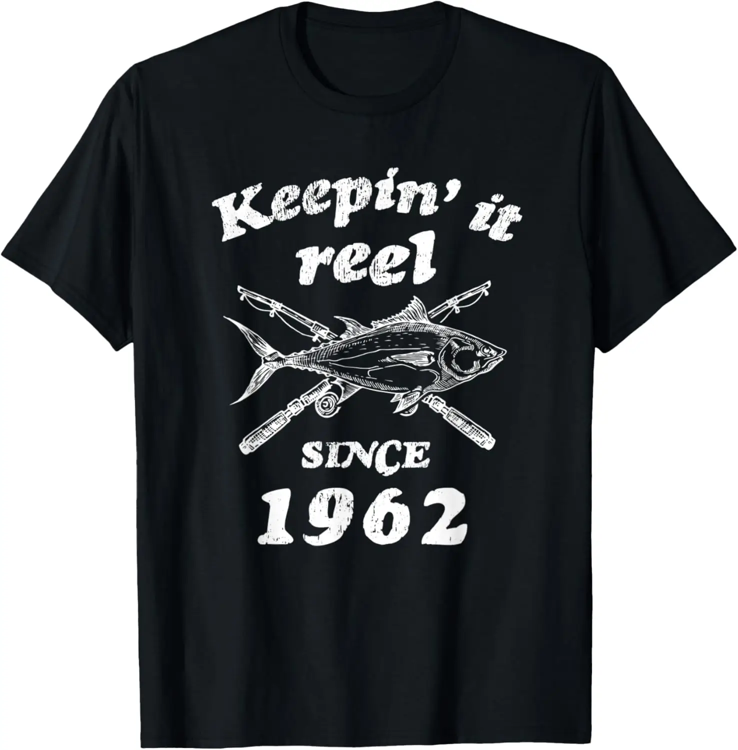 

60th Birthday Funny Fishing Gifts 60 Year Old Men T-Shirt