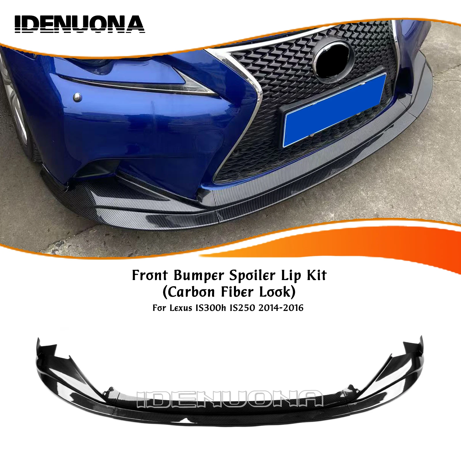 

Front Bumper Spoiler Lip Lower Diffuser Splitter Blade Protector For Lexus IS IS250 IS300h IS350 2014-2016 F Sport Sedan 4-Door