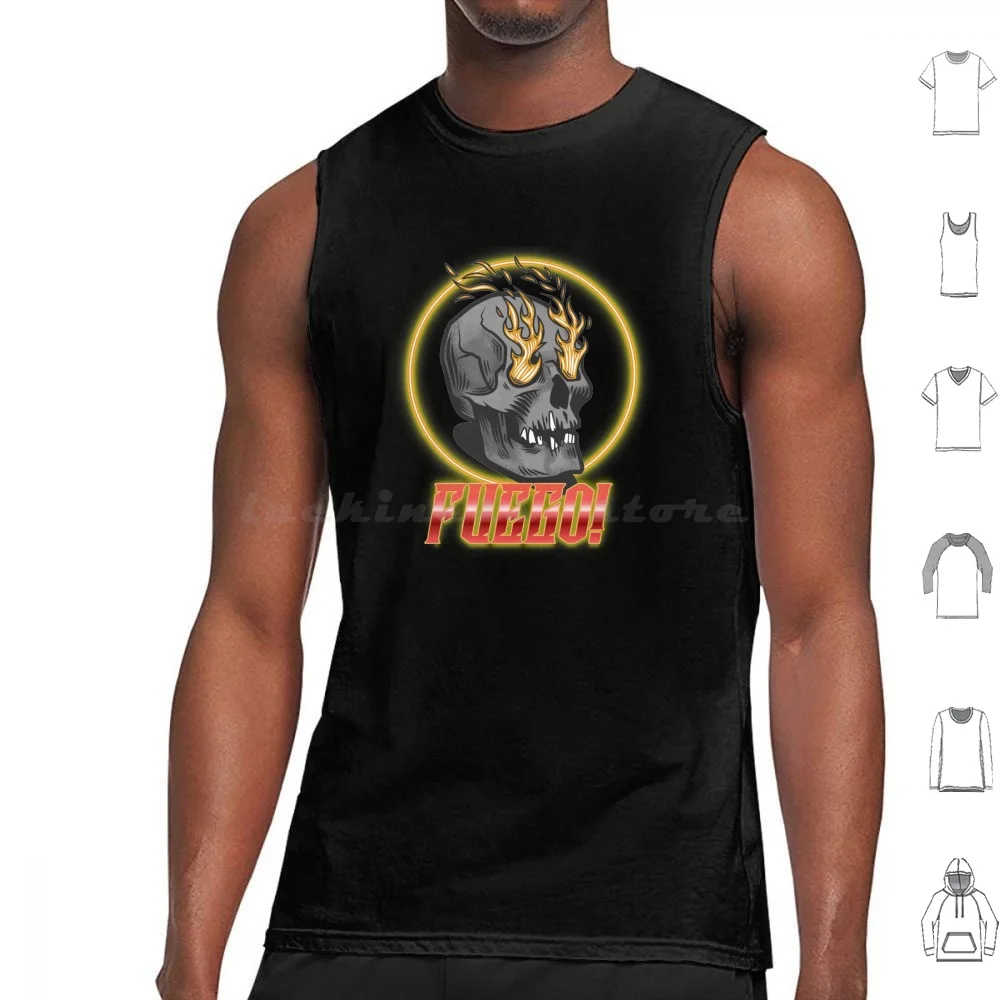 The Dresden Files Bob Is Hit By Fuego! Tank Tops Print Cotton The Dresden Files Harry Dresden Jim Butcher Chicago Wizard