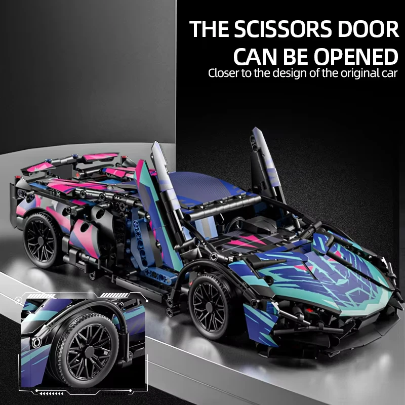 Toylinx 1314 PCS Bouwstenen voor Volwassenen 1:14 Schaal Super Auto Blok Cool Desktop Decoraties kinderen Festival Geschenken Model