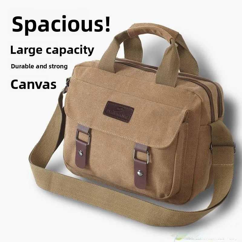 

Большая вместительная холщовая сумка через плечо для мужчин, сумка для инструментов, уличная дорожная сумка, новая стильная повседневная простая сумка-тоут