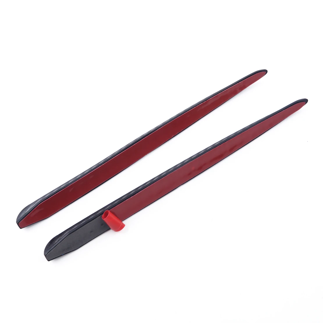 2pcs Car Bumper Protector Corner Guard Anti-Scratch Strips Sticker Carbon Fiber Style Body Mirror Bars Protection