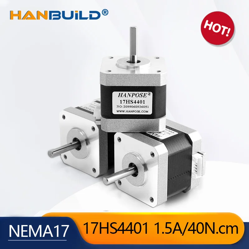 

3PCS 1.5A 40N.CM 17HS4401 Nema17 Stepper Motor 4-lead 1.8 degree use for 3D printer NEMA17 12v 42 stepper motor