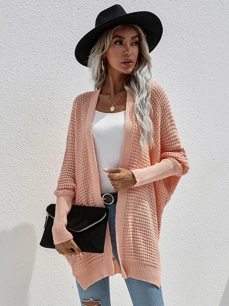 Boho Oversized Cardigan Batwing Sleeve Sweater Women Clothing 2022 Autumn Loose Coat Knitwear Fashion Knitted Jackets