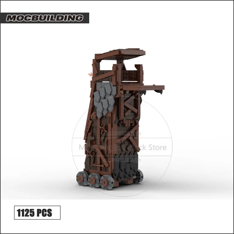 The Rings Movie Siege Tower MOC klocki Lake Town House architektura technologia cegły DIY kolekcja montażowa zabawki prezent