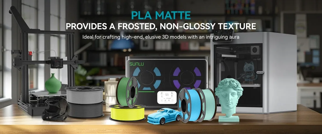 SUNLU 5KG (PLA Classic) Hochgeschwindigkeits-Matt-PLA-Filament 1,75mm 1kg Hochgeschwindigkeitsdruck Gleichmäßig Verlegtes Filament Passend für die Meisten FDM-Drucker – Detail 12