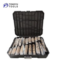 230 Pcs Titanium Coated HSS -R Drill Bit Set, SAE 3/64\