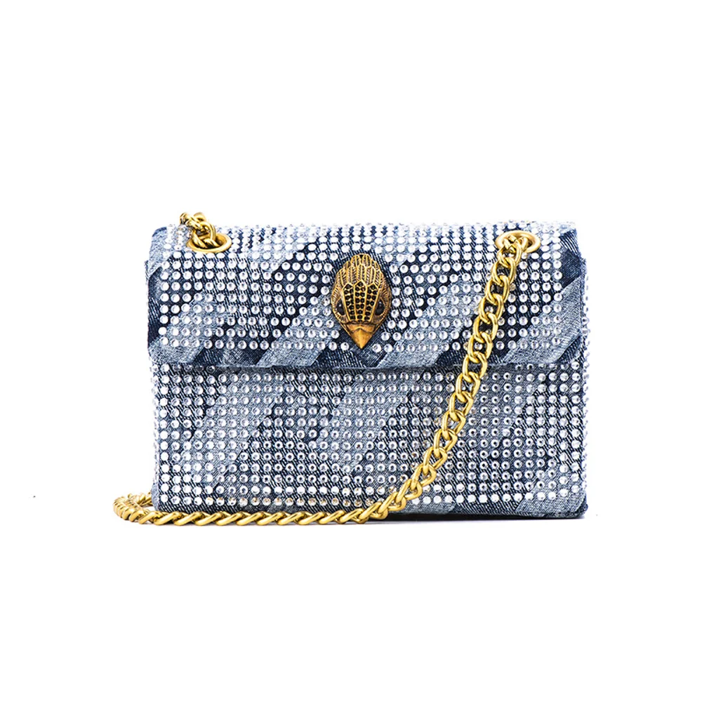 

2025 New Women's Bag Cowboy With Diamond Eagle Head Bag Large Capacity Handheld Crossbody Bag Single Shoulder Fashion