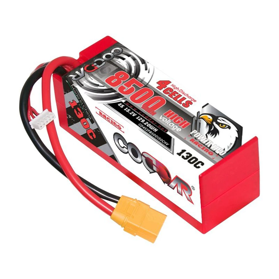 Bloco recarregável da bateria do lítio do modelo do controle remoto, CD4S2P8500130CHV, 8500mAh, 4S, 15.2V, 130C, 1, 8 RC