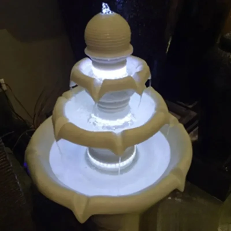 y9.3 European-style running water fountain, indoor decoration water feature lucky humidification living room floor ornament