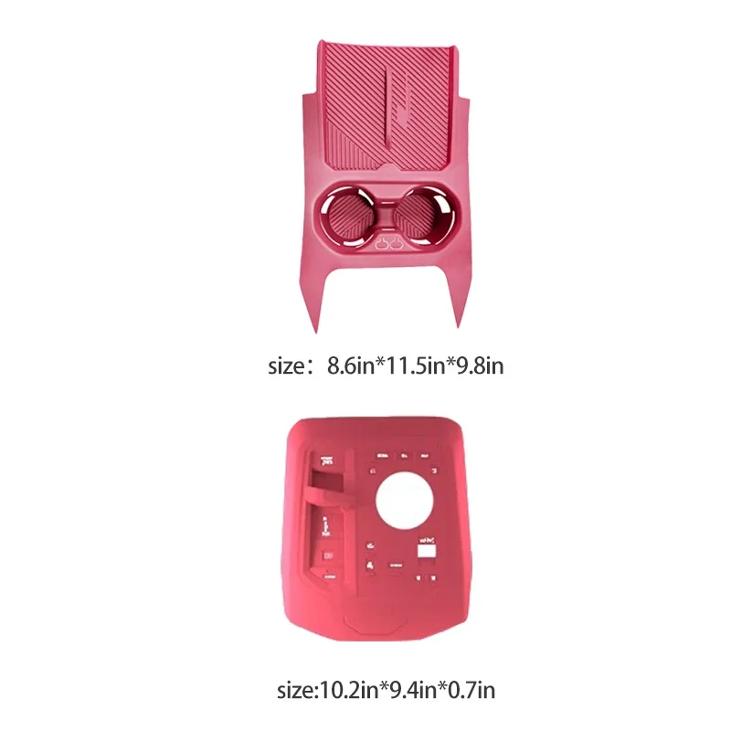 لسيارات BMW I5 G60 2024 وسادة سيليكون للتحكم المركزي مع زر حريري، غطاء حماية وسادة سيليكون لكوب التحكم المركزي