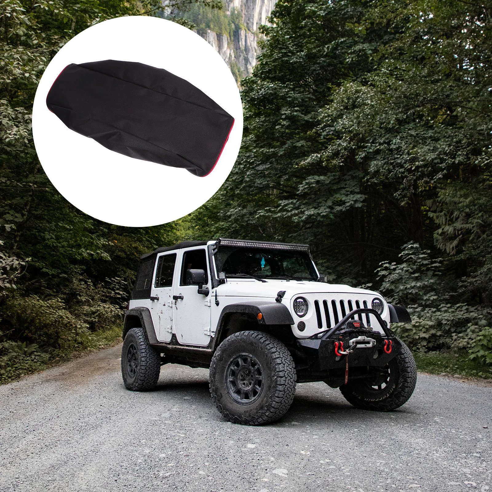 

Heavy Duty Winch Cover 600D Oxford Fabric Waterproof Dust Protection for Electric Winches 8500-17500 Lbs Outdoor Adventure