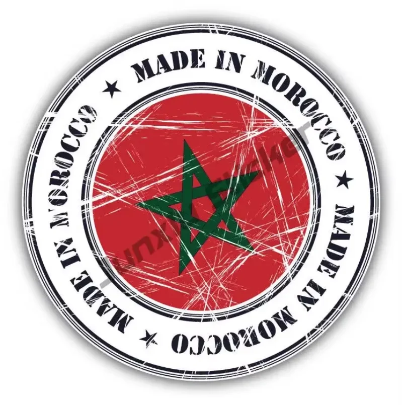 المغرب ملصق سيارة موتو خريطة العلم ملصق حائط من الفينيل المغرب كرة القدم مدينة السياحة ختم ملصق تذكاري للسيارة الجسم كله